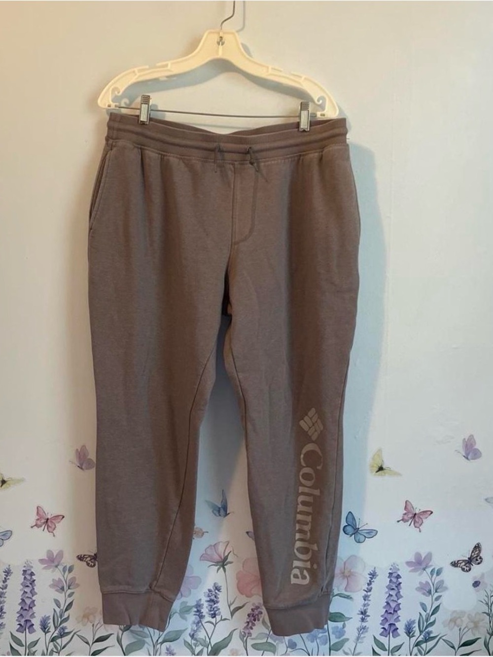 Columbia Taupe Jogger Sweatpants with Logo